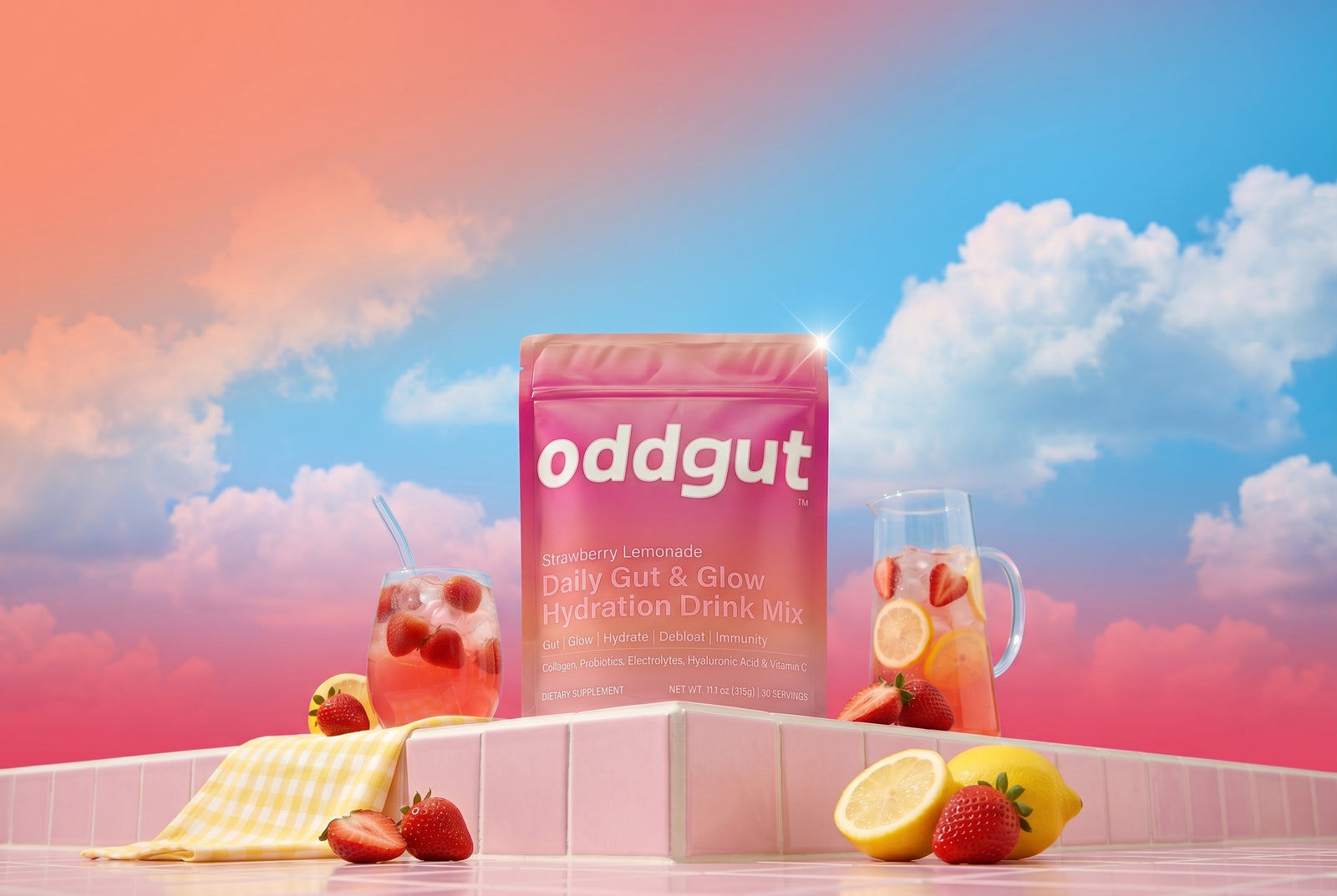 Oddgut Daily Gut & Glow Hydration Drink Mix