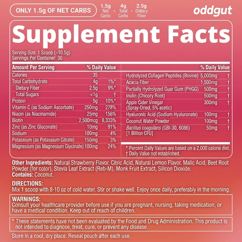 Oddgut Daily Gut & Glow Hydration Drink Mix
