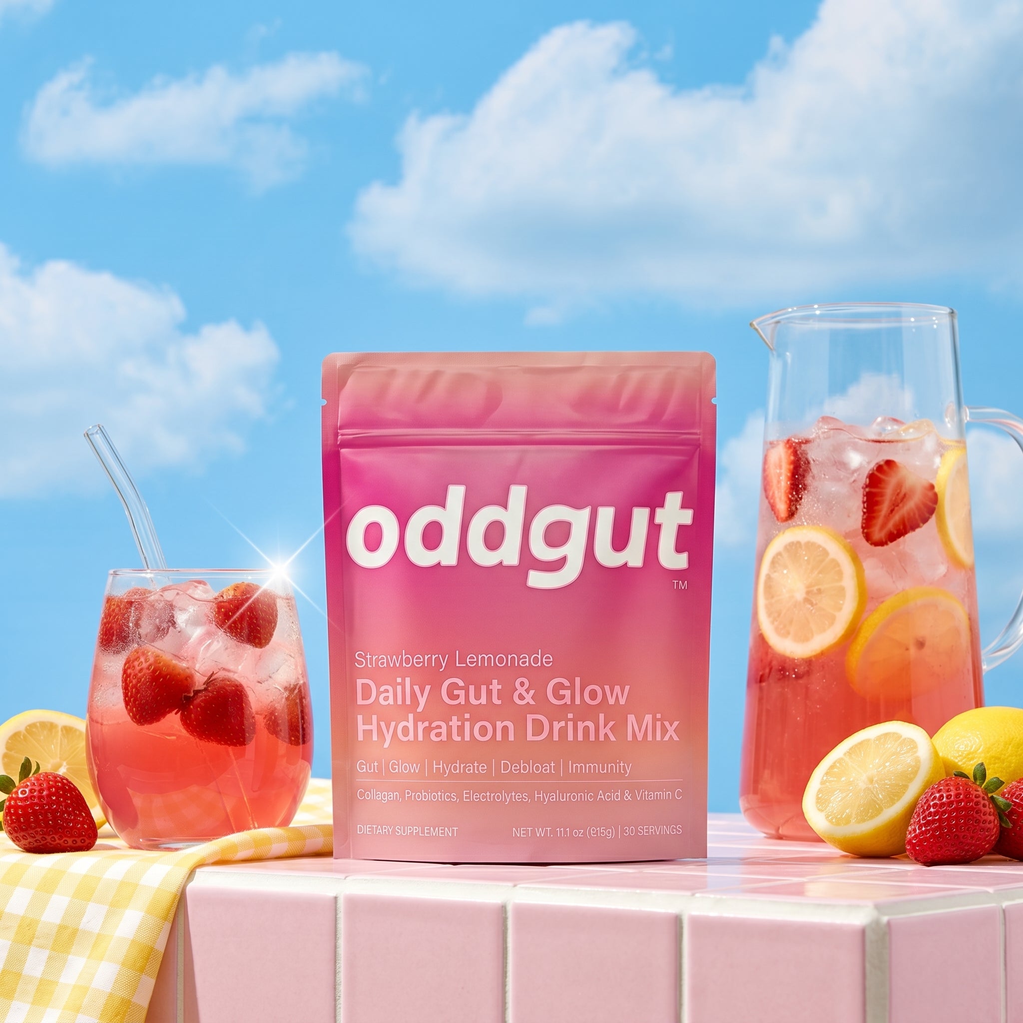 Oddgut Daily Gut & Glow Hydration Drink Mix